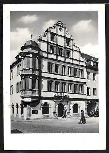 AK Würzburg, Hof Castell mit Castell-Bank