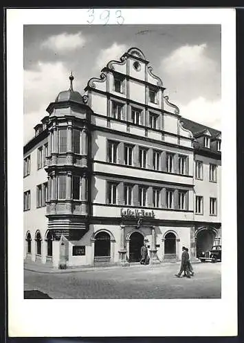 AK Würzburg, Hof Castell mit Castell-Bank