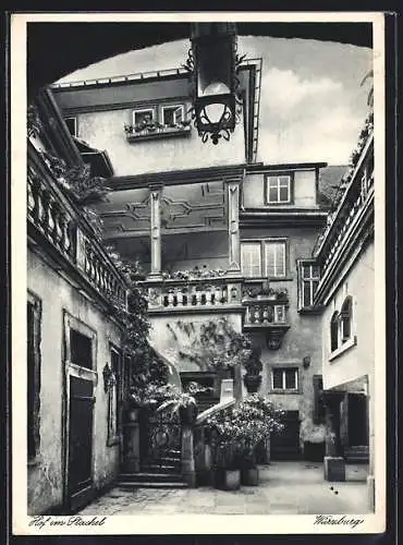 AK Würzburg, Restaurant Zum Stachel, Inh. Kilian Hochrein, Innenhof