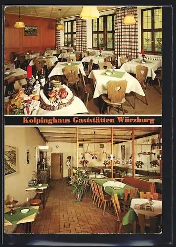 AK Würzburg, Kolpinghaus-Gaststätten, Inh. E. Ernst, Kolpingstrasse 11