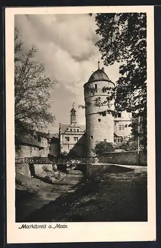 AK Marktbreit a. Main, Ortsansicht mit Brücke