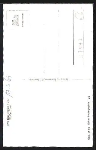 AK Gerolzhofen /Ufr., Weisser Turm