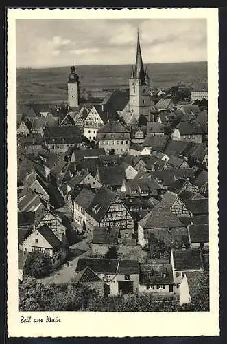 AK Zeil am Main, Panorama aus der Vogelschau