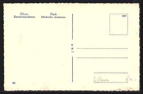 AK Pilsen / Plzen, Handelsakademie, Obchodní akademie