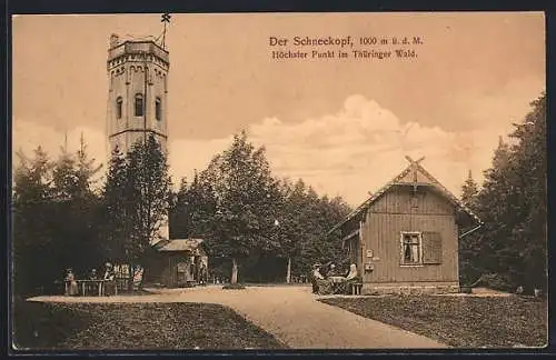 AK Gehlberg, Aussichtsturm auf dem Schneekopf