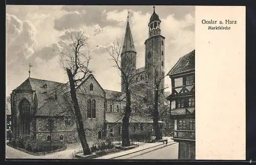 AK Goslar a. Harz, Blick auf Marktkirche