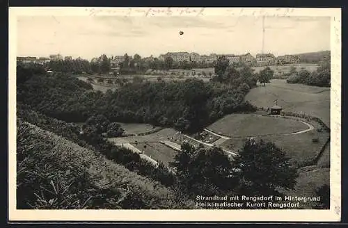 AK Rengsdorf, Strandbad mit Teilansicht