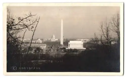 Fotografie Theo Horydczak, Washington DC, Ansicht Washington DC, Panoramablick mit Obelisk und Kapitol