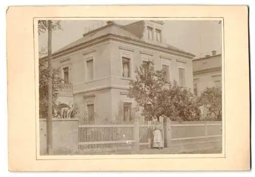 Fotografie unbekannter Fotograf, Ansicht Cossebaude, Villa an der Bergstrasse, Sommer 1896