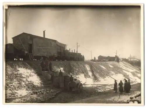 17 Fotografien Ansicht Grodno, von Deutschen gesprengte Brücke 1915, Besatzungssoldaten, Oblt, Stackermann, Zerstörung