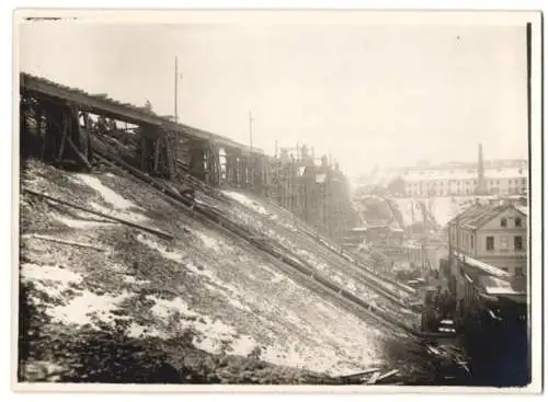 17 Fotografien Ansicht Grodno, von Deutschen gesprengte Brücke 1915, Besatzungssoldaten, Oblt, Stackermann, Zerstörung