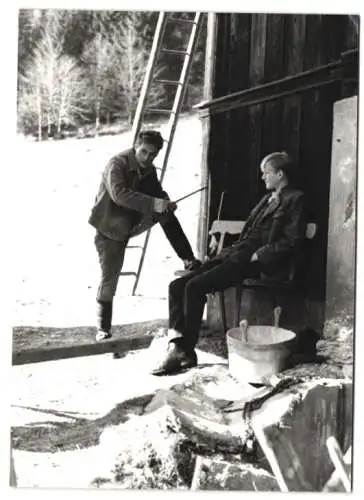 Fotografie PA Kövesdi, München, Thomas Sigwald & Georg Friedrich als Friedel und Elias Rufmann in Die Försterbuben