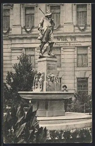 AK Wien, Besucher am Augustin-Brunnen