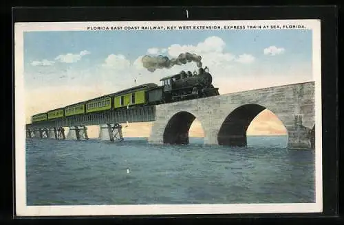 AK Florida East Coast Railway, Key West Extension, Express Train at Sea