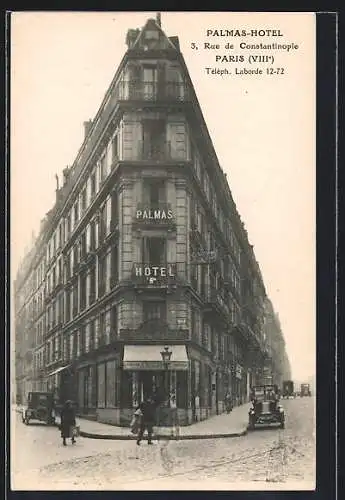 AK Paris, Palmas-Hotel, 3, Rue de Constantinople