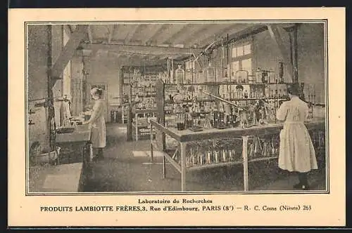 AK Paris, Produits Lambiotte Frères, Laboratoire de Recherches, Rue d`Edimbourg