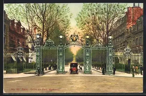 AK Paris, Grille du Parc Monceau