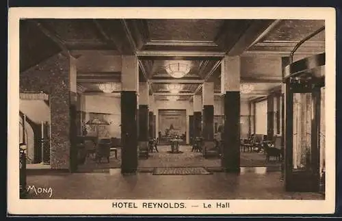 AK Paris, Hotel Reynolds, Le Hall, 6 Avenue du Parc Monceau