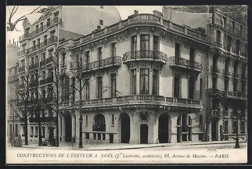 AK Paris, Constructions de l`editeur A. Noel, 23 avenue de Messine