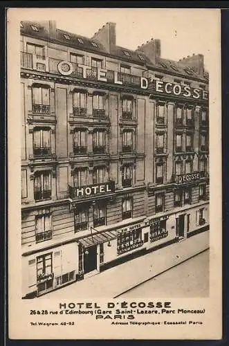 AK Paris, Hotel d`Écosse, 26 & 28 Rue d`Edimbourg