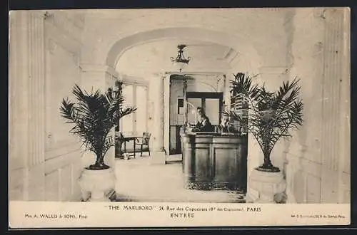 AK Paris, Hotel The Marlboro, 24 Rue des Capucines, Entrée