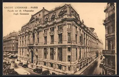 AK Paris, Crédit Lyonnais, Facade rue du 4 Septembre