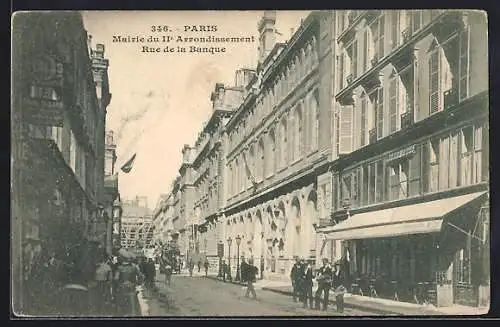 AK Paris, Mairie du IIe Arrondissement, Rue de la Banque