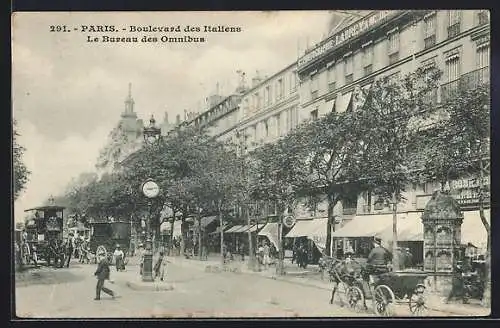 AK Paris, Boulevard des Italiens, le Bureau des Omnibus