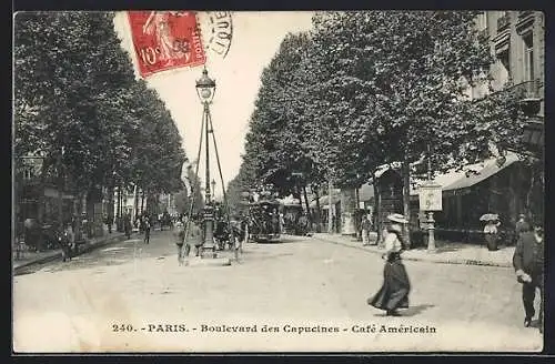 AK Paris, Boulevard des Capucines, Café Américain