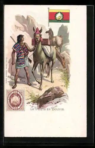 Lithographie La Poste en Bolivie, 4. Generalversammlung d. Bayer. Post- u. Telegraphen-Peronals 1904