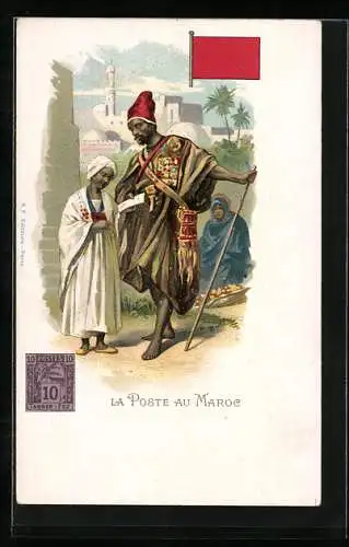 Lithographie La Poste au Maroc, 4. Generalversammlung d. Bayer. Post- u. Telegraphen-Peronals 1904