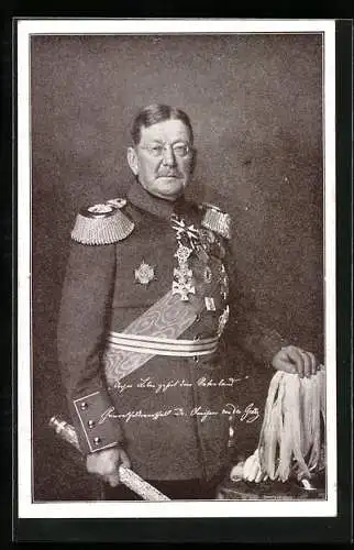 AK General von der Goltz in Uniform mit Eisernem Kreuz