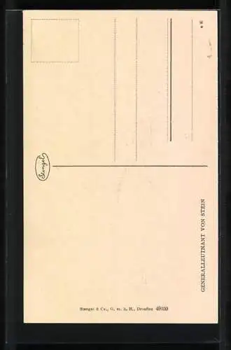 Künstler-AK Generalleutnant von Stein im Portrait