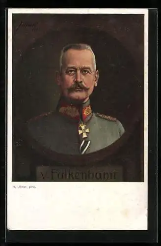 AK Bildnis Heerführer v. Falkenhann in Uniform