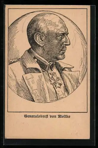 AK Heerführer Generalobest von Moltke in Uniform