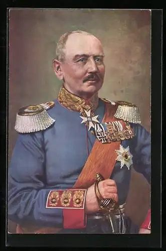 AK Generaloberst von Kluck in Uniform mit Abzeichen und Orden