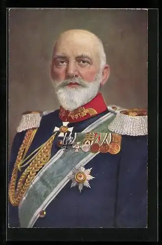 AK Generaloberst von Heeringen in Uniform mit Abzeichen und Orden