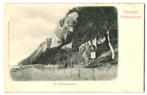 Relief-AK Sassnitz-Stubbenkammer, An der kleinen Stubbenkammer