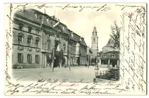 Relief-AK Erfurt, Blick auf das Regierungsgebäude