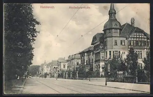 AK Hannover, Szene in der Hindenburgstrasse