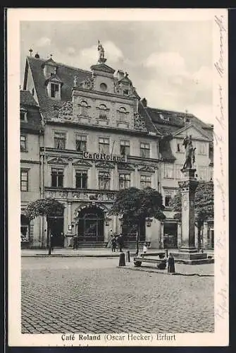 AK Erfurt, Café Roland, Bes. Oskar Hecker