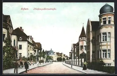 AK Erfurt, Villen in der Hohenzollernstrasse