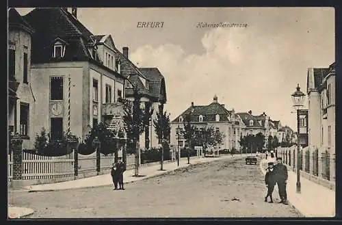 AK Erfurt, Partie in der Hohenzollernstrasse, mit Abzweig, Kinder