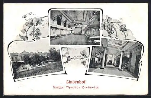 AK Hannover-Linden, Gasthaus Lindenhof, Innenansichten