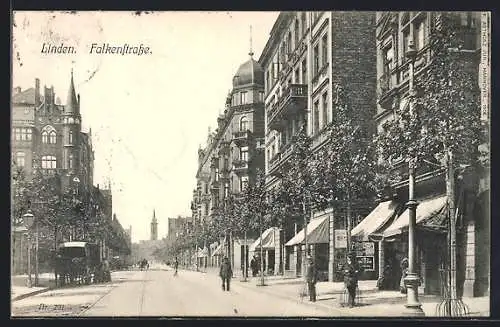 AK Linden / Hannover, Falkenstrasse mit Geschäften