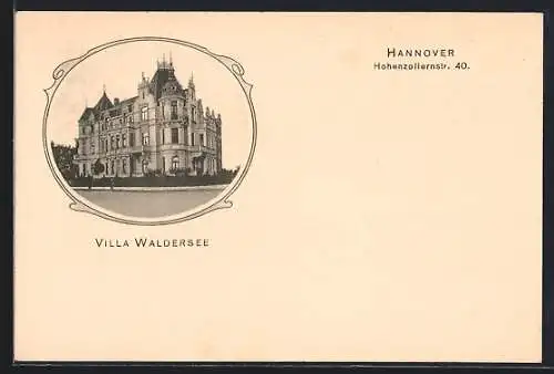 AK Hannover, Die Villa Waldersee, Hohenzollernstrasse 40