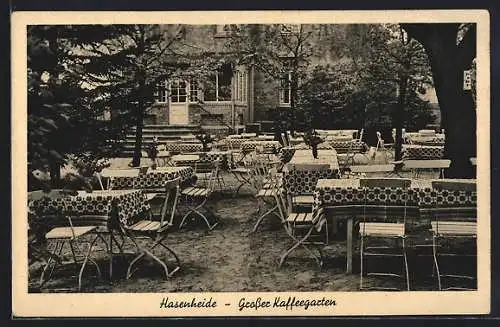 AK Langenhagen, Gasthaus Hasenheide, Grosser Kaffeegarten