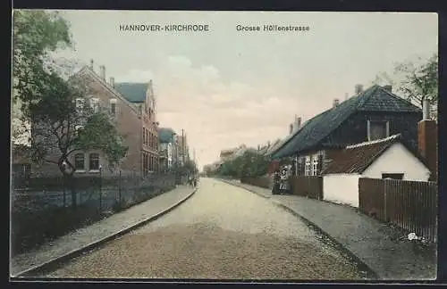 AK Hannover-Kirchrode, Die Grosse Hüllenstrasse