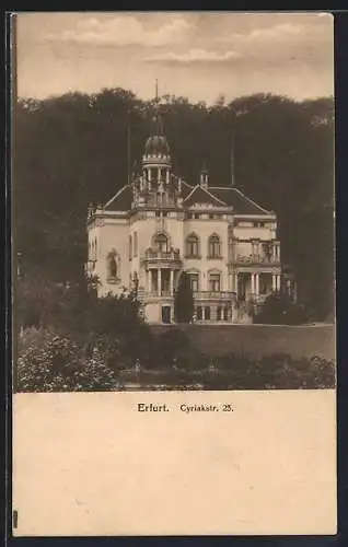 AK Erfurt, Villa in der Cyriakstr. 25