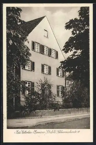 AK Hannover-Kleefeld, Das Haus Vetterlein in der Schleiermacherstrasse 18